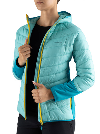 Kurtka damska z kapturem Viking Becky Warm Pro Lady ocieplana polartec primaloft turkusowa (750/24/3232/7000)