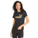 Koszulka damska czarna Puma ESS+ METALLIC LOGO TEE (848303-01)