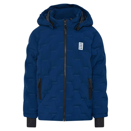 Kurtka zimowa puchowa dziecięca Lego Wear Kid's Jipe 706 jacket wodoodporna granatowa (22879-577)