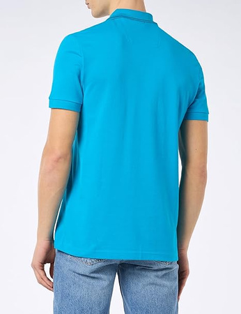 Koszulka Polo męska BOSS Paule 4 Turquoise/Aqua bawełniana slim fit turkusowa (50506195-442)