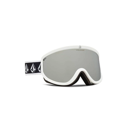 Gogle snowboardowe Volcom FOOTPRINTS WHITE RERUN/SILVER CHROME lustra srebne  (VG0622316)