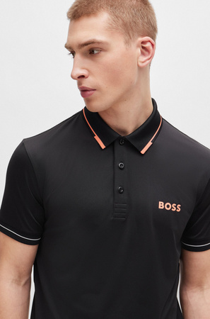 Koszulka Polo męska BOSS Paul Pro NERO slim fit czarna (50506203-002)