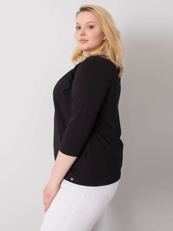 Czarna bluzka plus size bawełniana (RV-BZ-6334.19P)