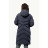 Wyprzedaż - Kurtka zimowa damska Jack Wolfskin MARIENPLATZ COAT W night blue Down Insulated granatowa  (1206971_1010)