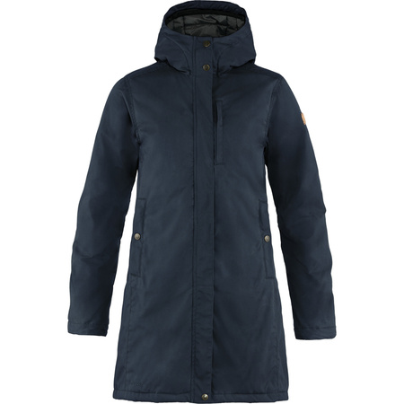Wyprzedaż - Kurtka zimowa damska Fjällräven Kiruna Padded Parka W Dark Navy ocieplana granatowa (F89644-555)