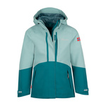 Kurtka przeciwdeszczowa dziecięca dla dziewczynki Trollkids Girls Skaland Jacket glacier green/teal (441-319)