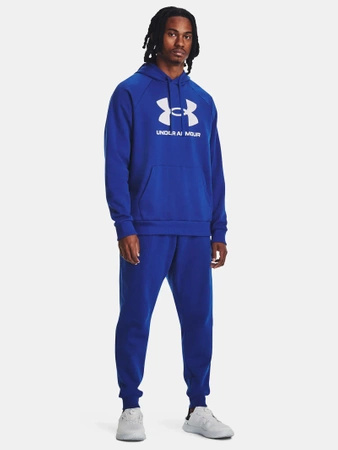 Bluza z kapturem męska UNDER ARMOUR Rival Fleece Logo kangurka niebieska (1379758-400)