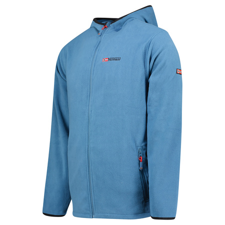 Bluza polarowa męska Geographical Norway UNICIA  MEN 224 z wysoką stójką niebieska (WX3713H/GN)