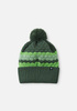 Czapka zimowa dziecięca z pomponem Reima Beanie Pampula Thyme green Junior wełna merino zielona (5300234A-8511)