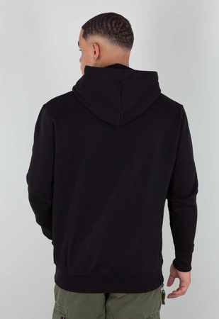 Bluza z kapturem męska Alpha Industries Basic Hoody sportowa kangurka regulowana czarna (178312-03)