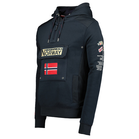 Bluza z kapturem męska Geographical Norway Gymclass DB MEN 054 sportowa granatowa (WW2489H/GN/Navy)