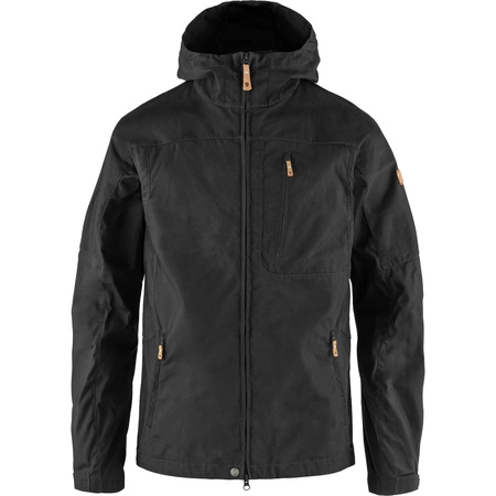 Kurtka outdoorowa męska Fjällräven Sten Jacket M Black z kapturem trekkingowa czarna (F81679-550)