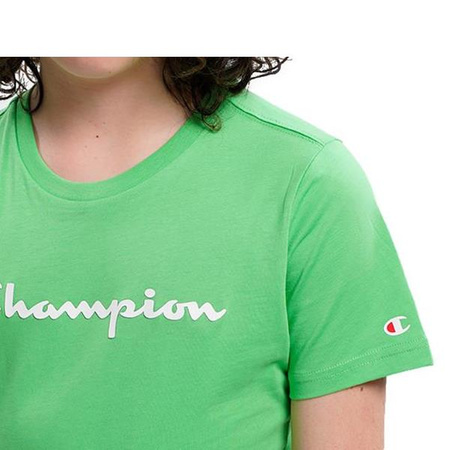 Chłopięcy T-shirt Champion Legacy z okrągłym dekoltem zielony (306285GS024)