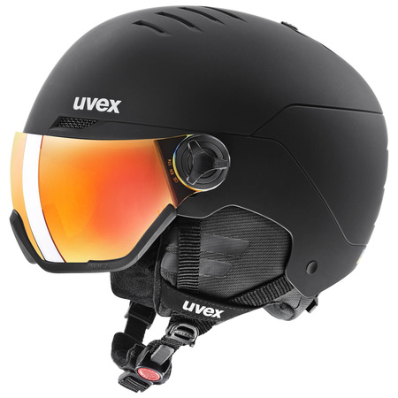 Kask narciarski unisex Uvex Wanted visor z aktywnym systemem wentylacji czarny (56/6/262/10)