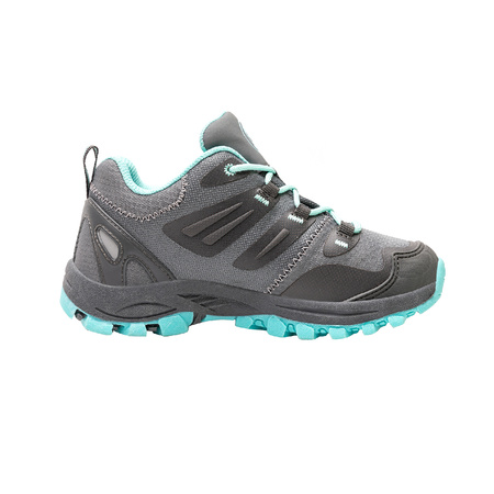 Wodoodporne buty turystyczne dziecięce dla chłopca/dziewczynki Trollkids Kids Rondane Hiker Low anthracite/mint (259-609)