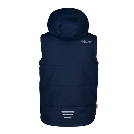 Kamizelka ocieplana dziecięca dla chłopca/dziewczynki Trollkids Kids Narvik Vest XT navy/hazy yellow (730-170)