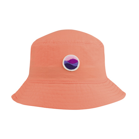 Czapka na lato dziecięca dla dziewczynki Trollkids Girls bucket Hat papaya (647-722)