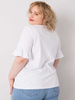 Biała bluzka plus size z ozdobnymi rękawami (RV-BZ-6635.18X)