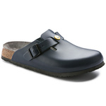 Chodaki męskie Birkenstock Boston ESD Blue skóra naturalna medyczne dla lekarza regular szerokie (0061380)