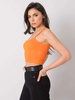 RUE PARIS Pomarańczowy crop top (RV-TP-6626.88)