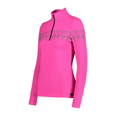 Bluza sportowa damska CMP Woman Sweat Knitted golf narciarski różowy (7H96146/H924)