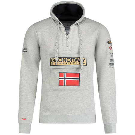 Bluza Geographical Norway GYMCLASS B-GREY EO DB MEN 100 mieszana szarość męska (WU6620H/GNO-Blended Grey)