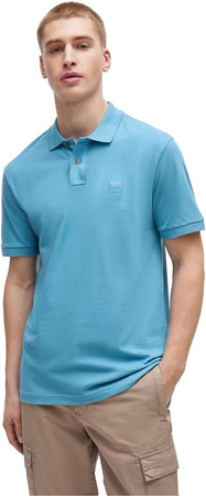 Koszulka polo męska BOSS Passenger Open Blue slim fit niebieska (50507803-486)