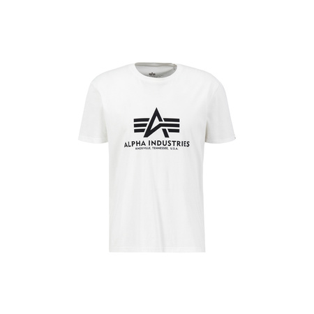 Koszulka męska Alpha Industries Basic T-Shirt z krótkim rękawem biała (100501-09)