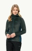 Wyprzedaż - Kurtka polarowa damska Jack Wolfskin Rotwand Hooded FZ W sportowa bluza z kapturem zielona (1710742_4167)
