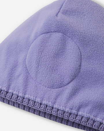 Czapka beanie zimowa dziecięca Reima Pampula Blooming Lilac z pomponem fioletowa (5300234A-5451)