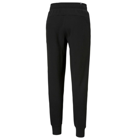 Wyprzedaż - Spodnie dresowe męskie Puma ESS LOGO PANTS TR dopasowany fason do codziennego użytku czarne (586716-01)