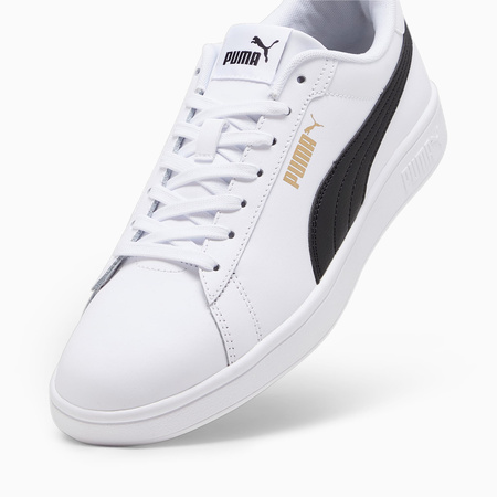 Wyprzedaż - Buty sportowe dmaskie/męskie Puma Smash 3.0 L White Black P białe (390987-11)