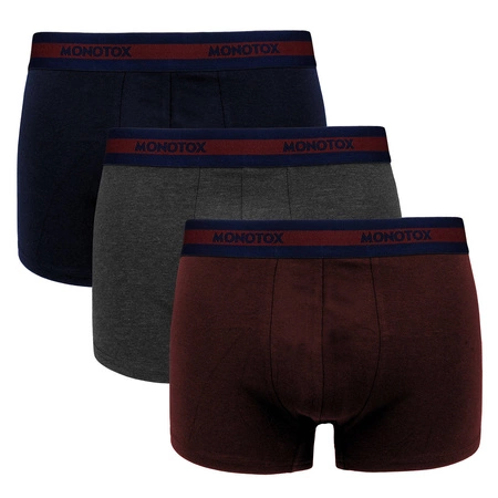 Wyprzedaż - Bokserki męskie 3-pack Monotox Basics Boxer Brief 3-PAK (MX21064)
