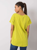 Bawełniany t-shirt V-neck limonkowy (RV-TS-4832.40P)