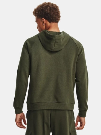 Wyprzedaż - Bluza z kapturem sportowa męska Under Armour UA Armour Fleece Big Logo HD zielona (1379743-390)