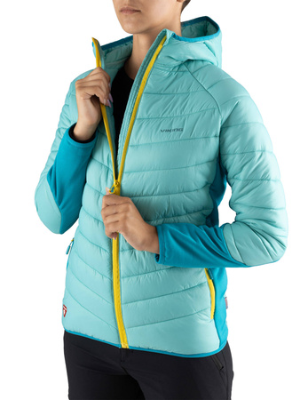 Kurtka damska z kapturem Viking Becky Warm Pro Lady ocieplana polartec primaloft turkusowa (750/24/3232/7000)