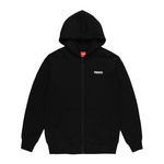 Bluza klasyczna męska PROSTO ZIP HOODIE RENDOT BLACK rozpinana z logo na froncie czarna (KL232MSWE2133)