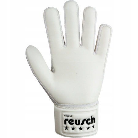Wyprzedaż - Rękawice bramkarskie dziecięce Reusch Legacy Arrow Solid Junior białe (53/72/504/1100)