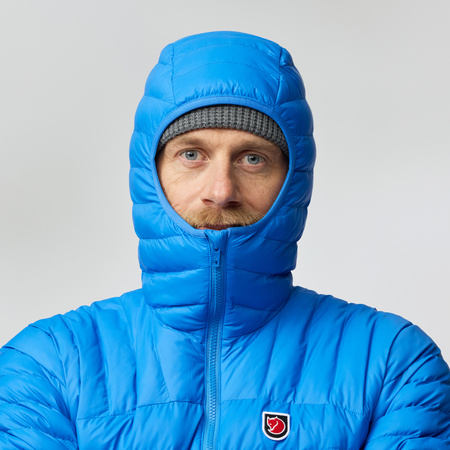Wyprzedaż - Kurtka zimowa z kapturem męska Fjällräven Expedition Lätt Hoodie M UN Blue puchowa niebieska (F86119-525)