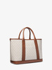 Wyprzedaż - Torebka damska Michael Kors Luisa Medium Signature Logo Satchel VAN-LUG beżowa (30R4G99S2V)