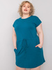 Morska sukienka plus size z bawełny (RV-SK-6642.89)