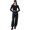 Koszulka damska Champion Crewneck Croptop czarna (117435 KK001)