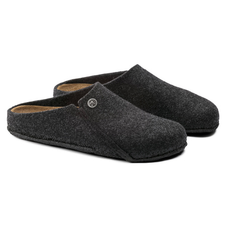 Kapcie męskie/damskie Birkenstock Zermatt Cozy Home Anthracite z wełnianego filcu regular szerokie (1014938)