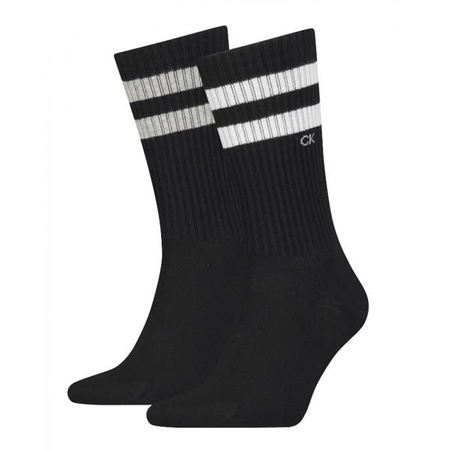 Skarpetki unisex Calvin Klein CK MEN SOCK 2P STRIPES Czarne (701218711001)