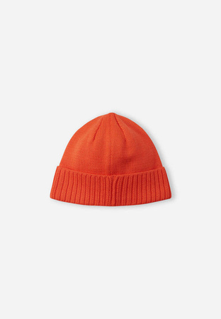 Wyprzedaż - Czapka zimowa dziecięca Reima Beanie Kalotti Red Orange Junior z certyfikowanej wełny pomarańczowa (5300232A-2820)