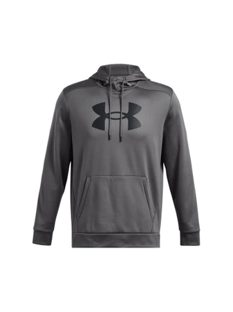 Wyprzedaż - Bluza z kapturem sportowa męska Under Armour UA Armour Fleece Big Logo HD szary (1379743-025)