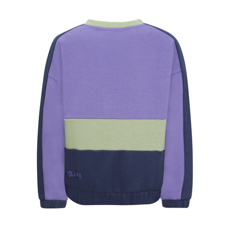 Bluza dziecięca dla dziewczynki Trollkids Girls Verdal Sweatshirt violet/pistachio green/lilac (568-111)