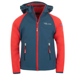 Kurtka przeciwdeszczowa dziecięca TrollKids Kids Rondane Zip Off Jacket XT bright red/mystic blue niebieska (819-410)