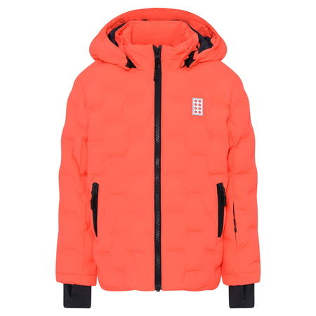 Wyprzedaż - Kurtka zimowa puchowa dziecięca Lego Wear Kid's Jipe 706 Jacket z kapturem pomarańczowa (22879-302)