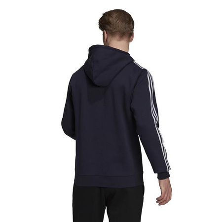 Bluza z kapturem męska Adidas Performance M BL3S FL HD duże logo na środku granatowa (H14642)